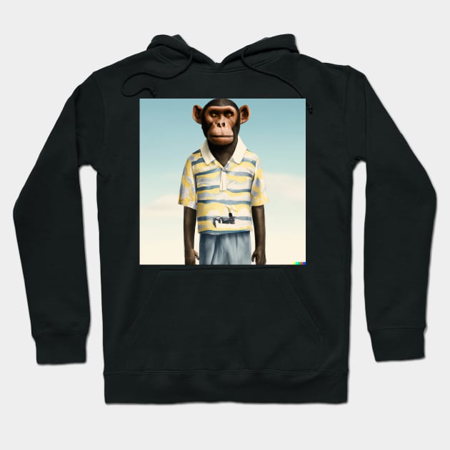 Monkey with Human Clothing Design Funky and colorful Hoodie by Eternal Experience